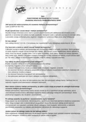Podstawowe informacje dotyczące usuwania makijażu permanentnego brwi - str. 1/2
